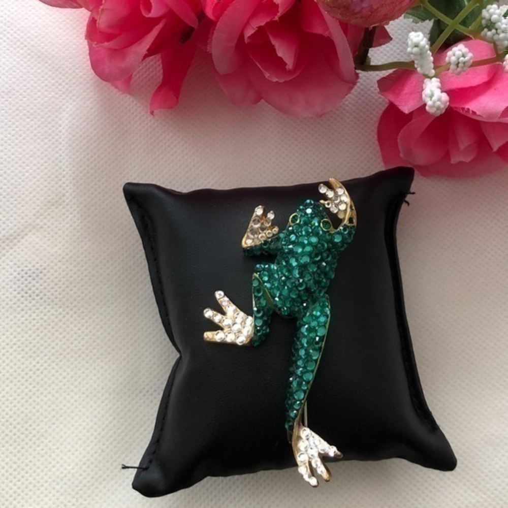 Pretty frog brooch